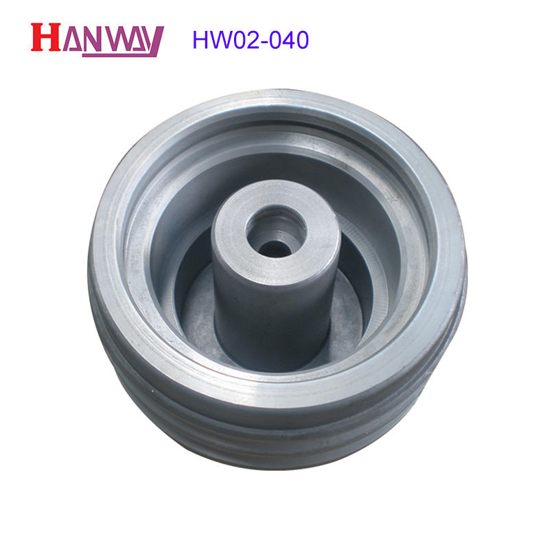 Custom sand precoated round aluminum pump die casting parts HW02-040