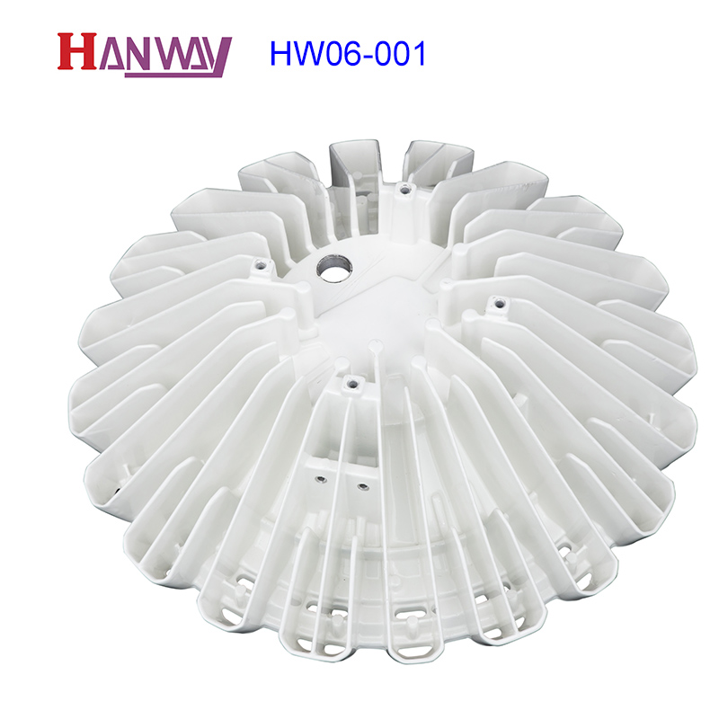 白色电源涂层 LED 光散热器铝铸造 HW06-001