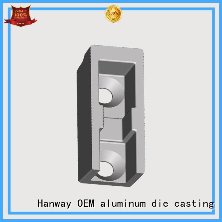 Custom cnc aluminum die cast train part aluminum Hanway